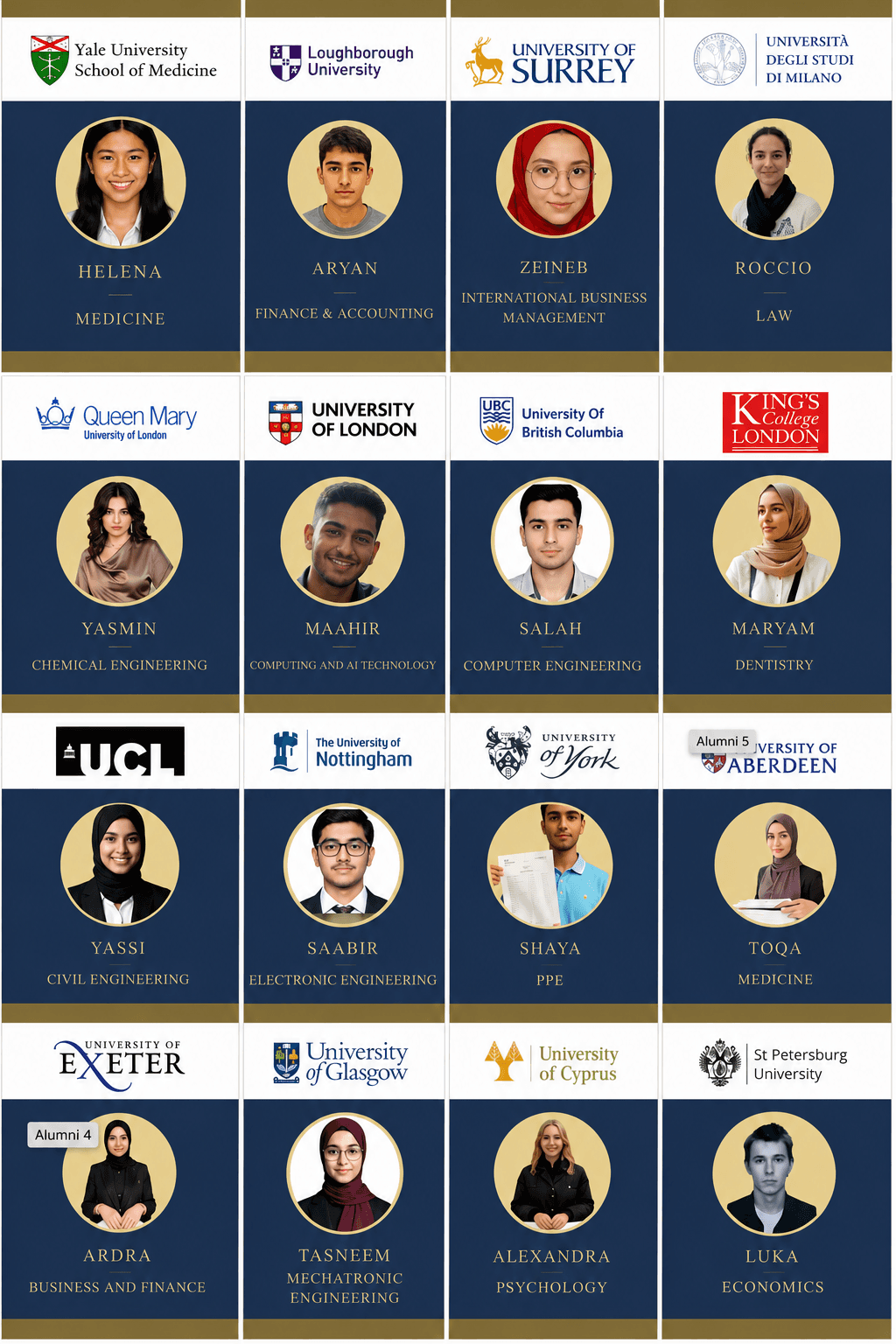 iBOS students and their university destinations